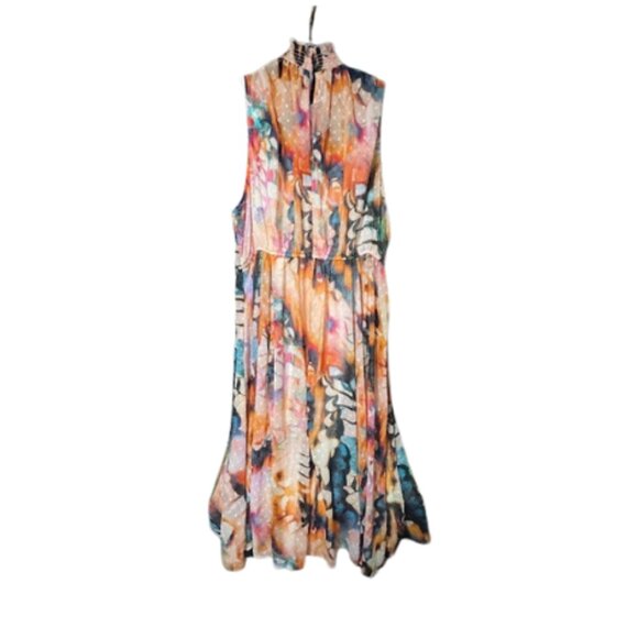 Torrid midi clipdot mock neck dress size 1X - Picture 2 of 3